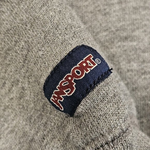 Vintage‎ 90s Georgetown Hoyas Gray Quarter Zip Pullover Sweatshirt S/M Jansport - Picture 6 of 10